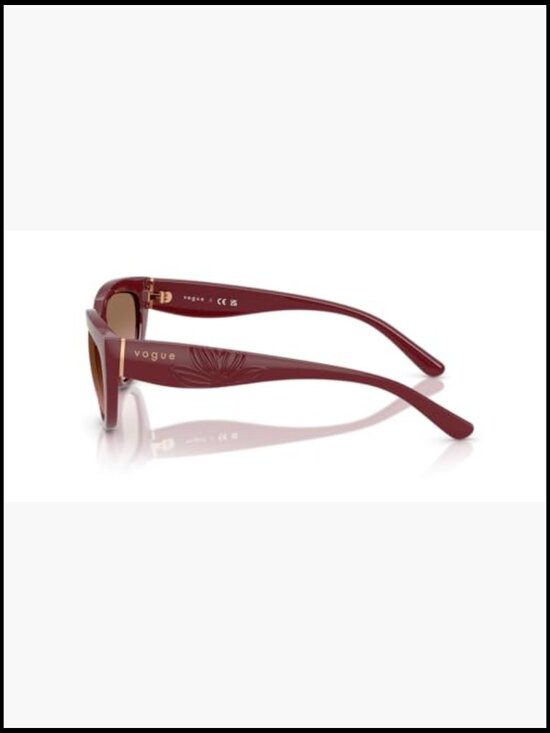 Vogue Eyewear Oval Sunglasses Full Bordeaux with UV Protection Microbag main image 4